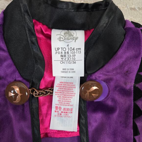 Disney Collection Frozen Anna Costume Purple Cape Size 4 Girls - Picture 5 of 6